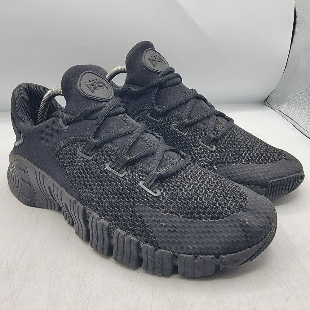Nike Free Metcon 4 Mens 10.5 Triple Black Athletic Training Shoes CT3886-007